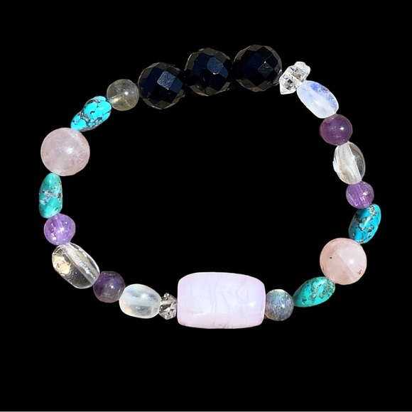 Hand Made Gemstone Bracelet SEE VIDEO - Picture 5 of 5